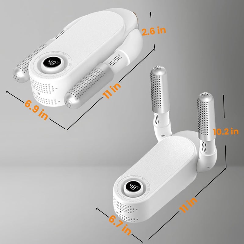 Break The Waves Shoe Dryer Glove Dryer, Dry Wet Shoes with 360°Heat Blower, Intelligent Shoes Dryer with Four Timer, Suitable for Sneaker, Glove, Boots, Ski Boot, Helmet, Folding and hanging Design - Image 5